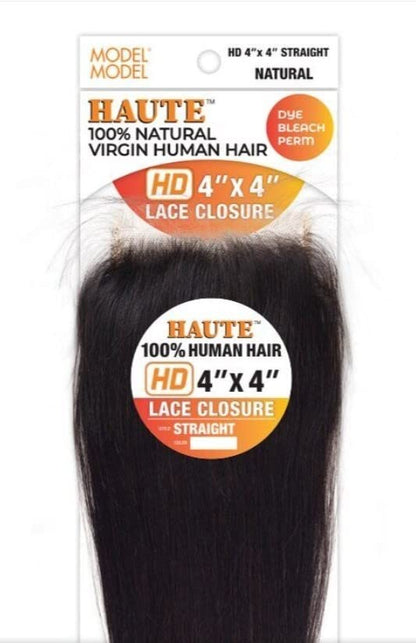 MODEL MODEL HAUTE  13 X 4 HUMAN HAIR LACE CLOSURE