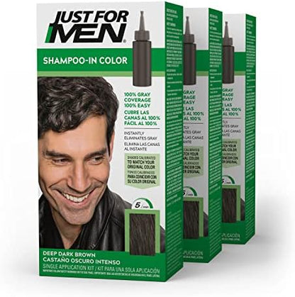 JUST FOR MEN SHAMPOO HAIR COLOR 1 APP DARKBROWN/GRAY
