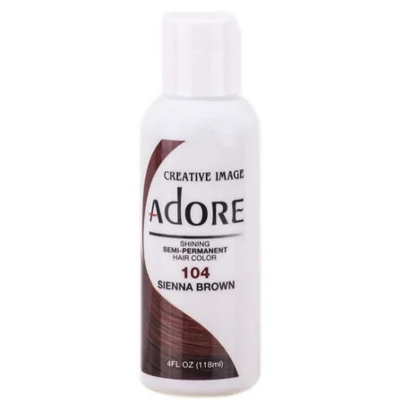 ADORE RINSE HAIR COLOR SIENNA BROWN #104 4OZ