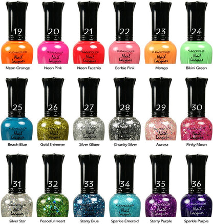 KLEANCOLOR NAIL LACQUER POLISH .5 OZ 21-NEON FUSCHIA