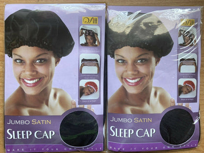 MOTIONC JUMBO SATIN SLEEP CAP 153 BLACK