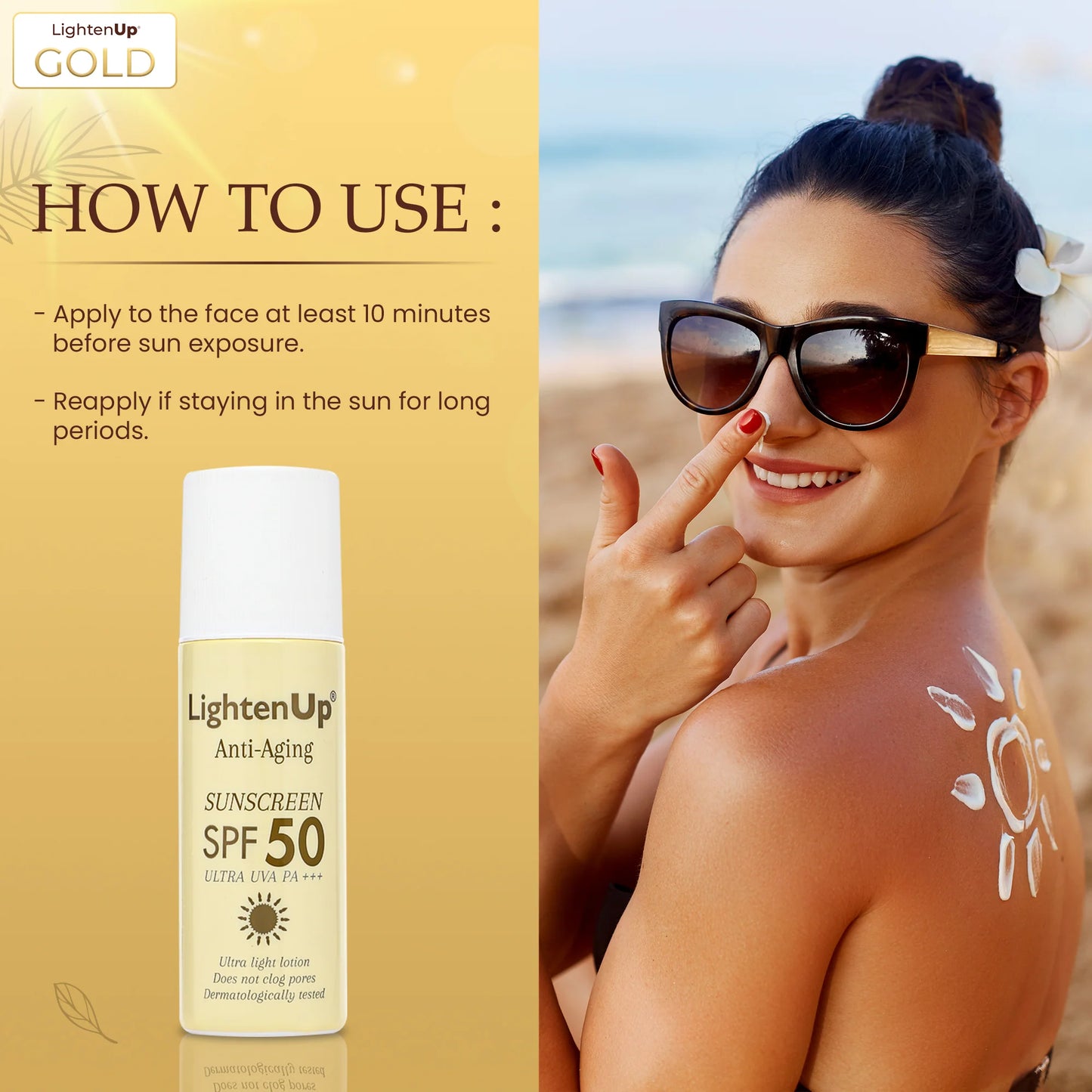 Omic LightenUp Anti-Aging Sunscreen SPF 50