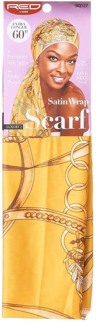 RED SATIN WRAP SCARF LUXHQ126
