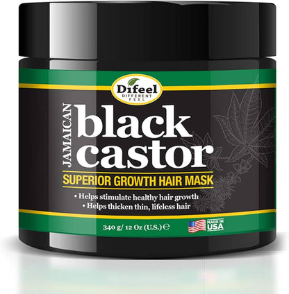 DIFEEL BLACK CASTOR OIL HAIR MASK 12OZ