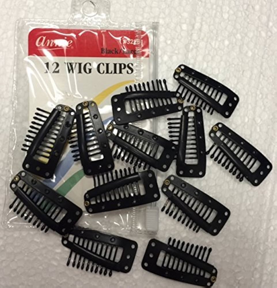 ANNIE WIG CLIPS LARGE BLACK