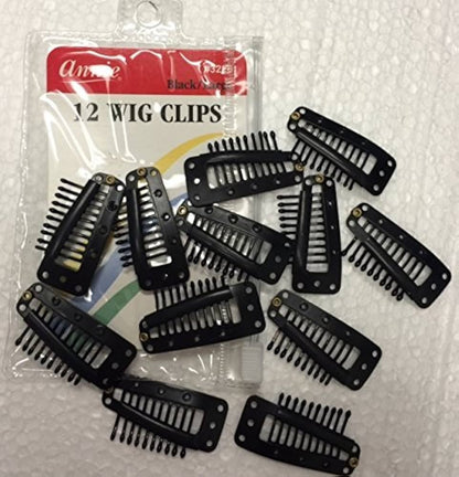 ANNIE WIG CLIPS LARGE BLACK