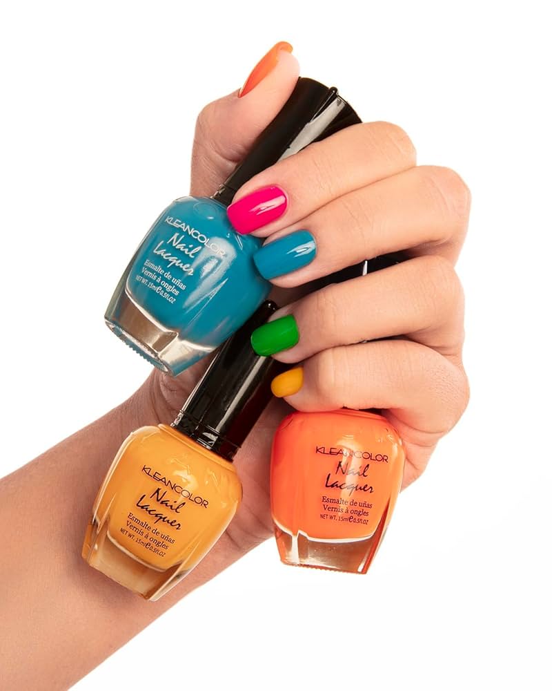 KLEANCOLOR NAIL LACQUER POLISH .5 OZ 19-NEON ORANGE