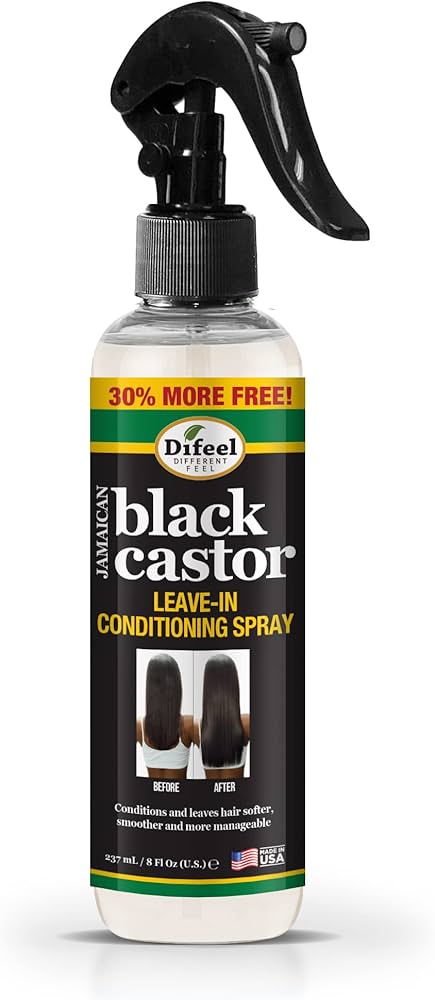 DIFEEL BLACK CASTOR OIL LEAVE IN CONDITIONER 8OZ