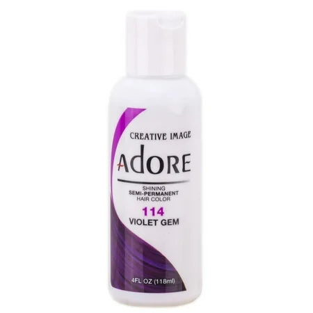 ADORE RINSE HAIR COLOR VIOLET GEM #114 4OZ