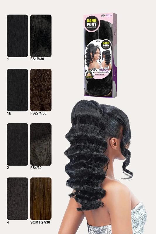 ZURY MISS V-DRAWSTRING BOHEMAIN PONYTAIL