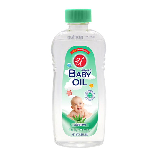 U BABY OIL ALOE VERA 6.5OZ