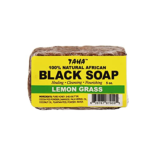 TAHA BLACK SOAP LEMON GRASS 5OZ