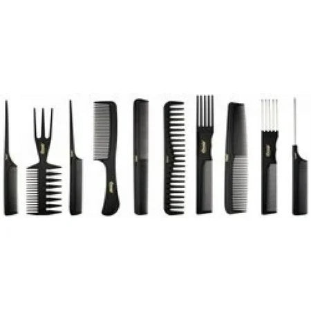 ANNIE 10 PC COMB SET BLACK 81A