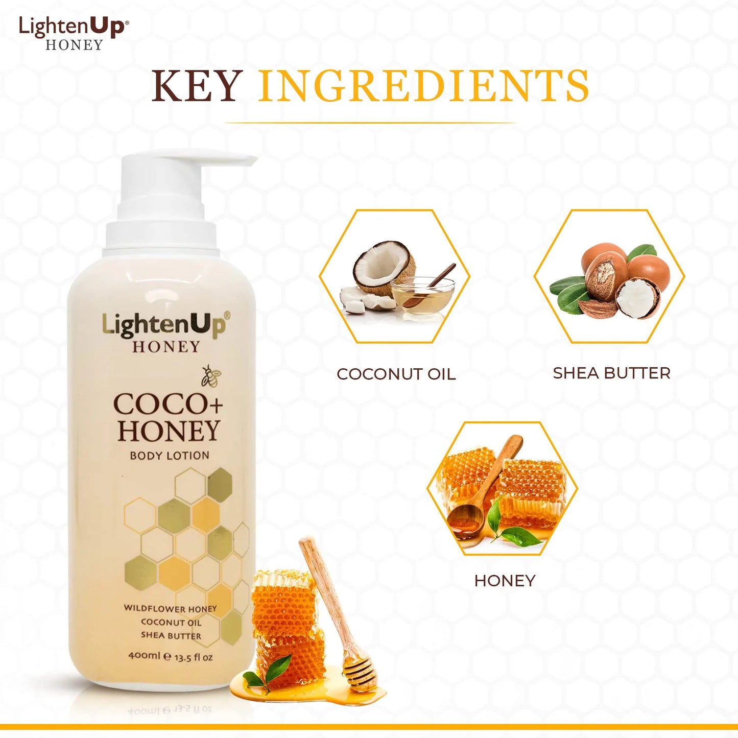 LightenUp Honey Coco Body Lotion 400ml