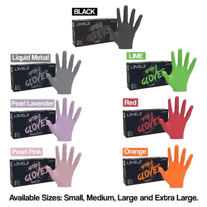 L3 NITRILE GLOVES SMALL   LIME