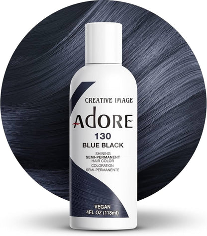 ADORE RINSE HAIR COLOR BLUE BLACK #130 4OZ