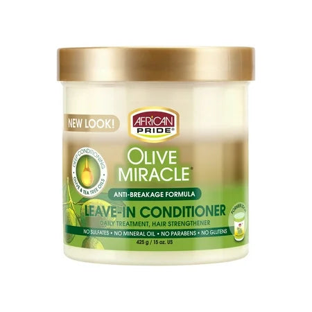 AFRICAN PRIDE OLIVE MIRACLE ANTI-BREAKAGE LEAVE-IN CREAM 15OZ