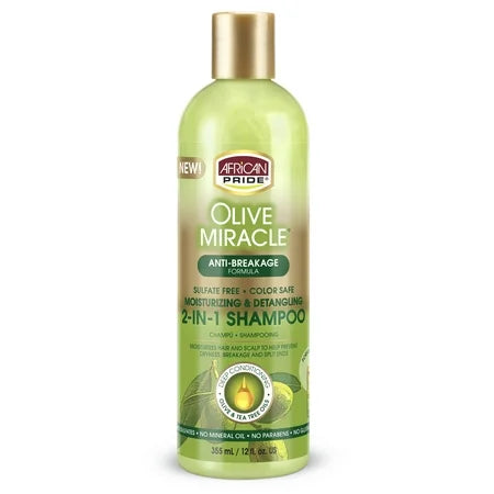 AFRICAN PRIDE OLIVE MIRACLE 2IN1 SHAMPHOO 12OZ