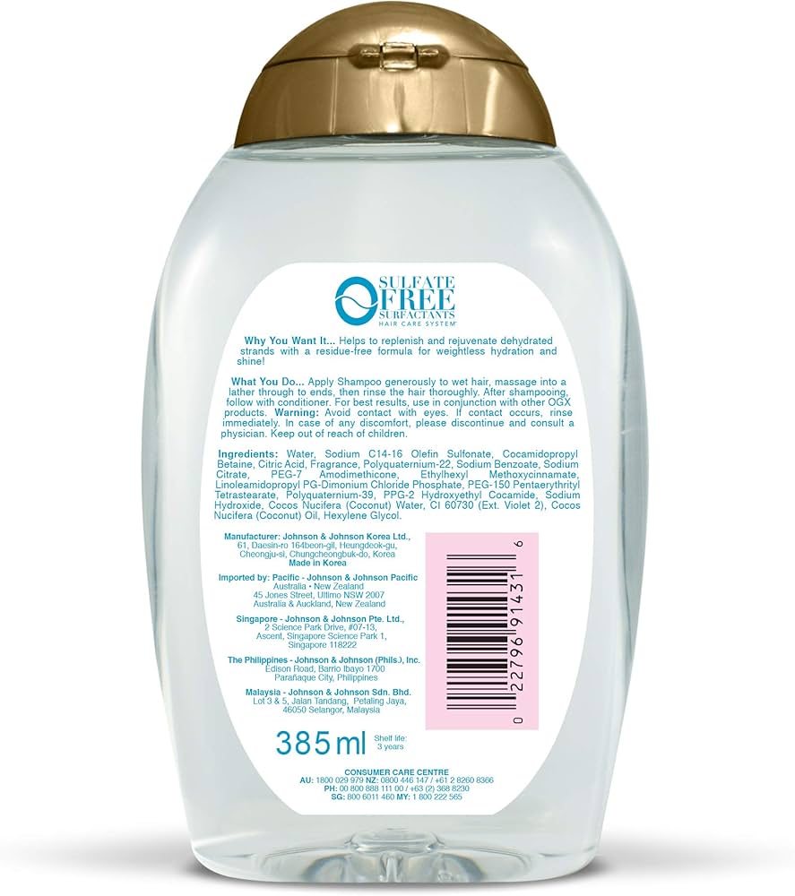 OGX COCONUT WATER SHAMPOO 13OZ