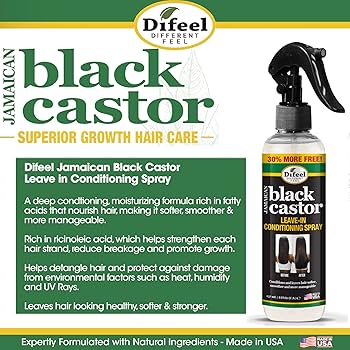 DIFEEL BLACK CASTOR OIL LEAVE IN CONDITIONER 8OZ