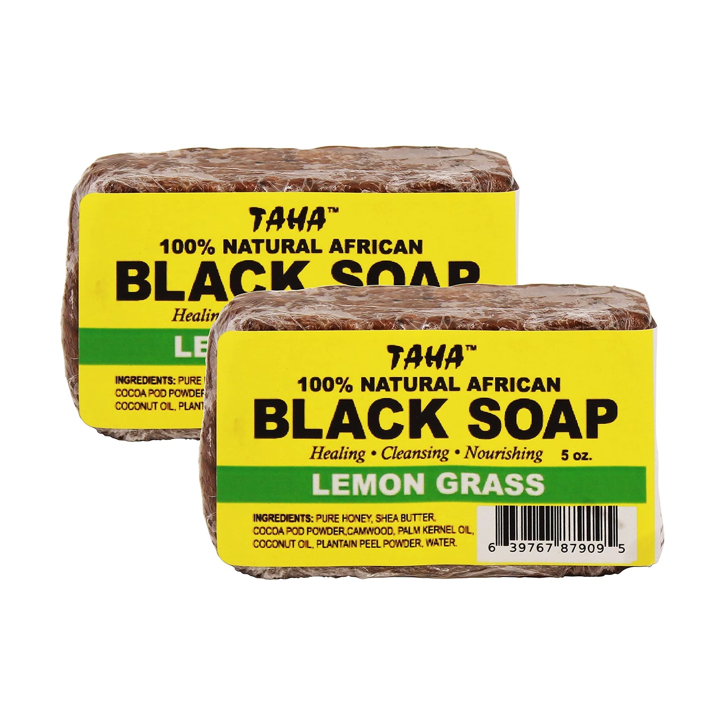 TAHA BLACK SOAP LEMON GRASS 5OZ