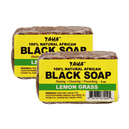 TAHA BLACK SOAP LEMON GRASS 5OZ
