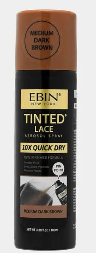 EBIN TINTED LACE SPRAY MEDIUM DARK BROWN 3.38OZ