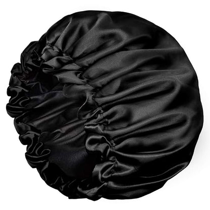 MOTIONC JUMBO SATIN SLEEP CAP 153 BLACK