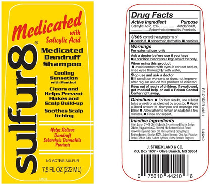 SULFUR 8 MEDICATED DANDRUFF SHAMPOO 11.5OZ