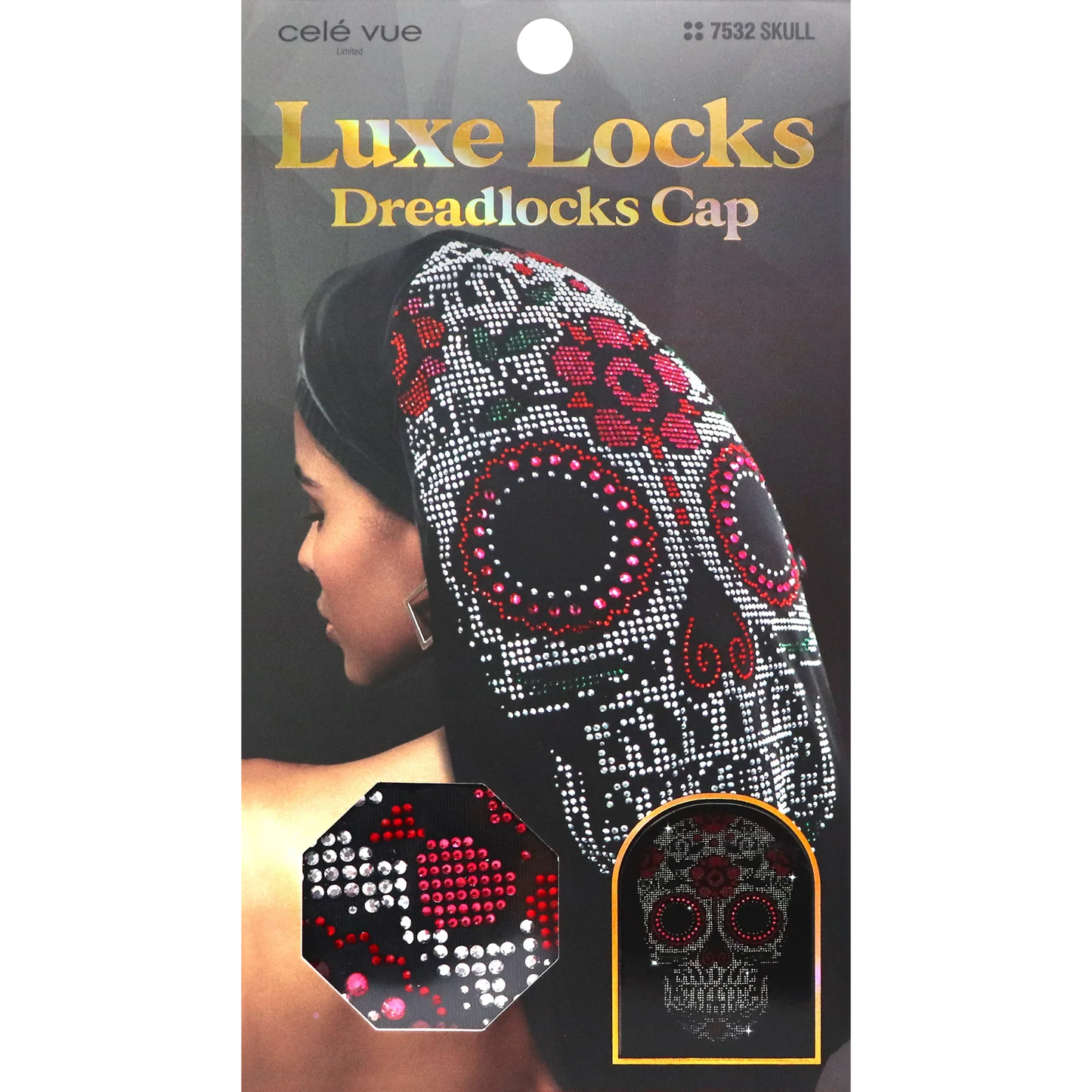 LUXE LOCKS DREAD CAP 7532SKULL