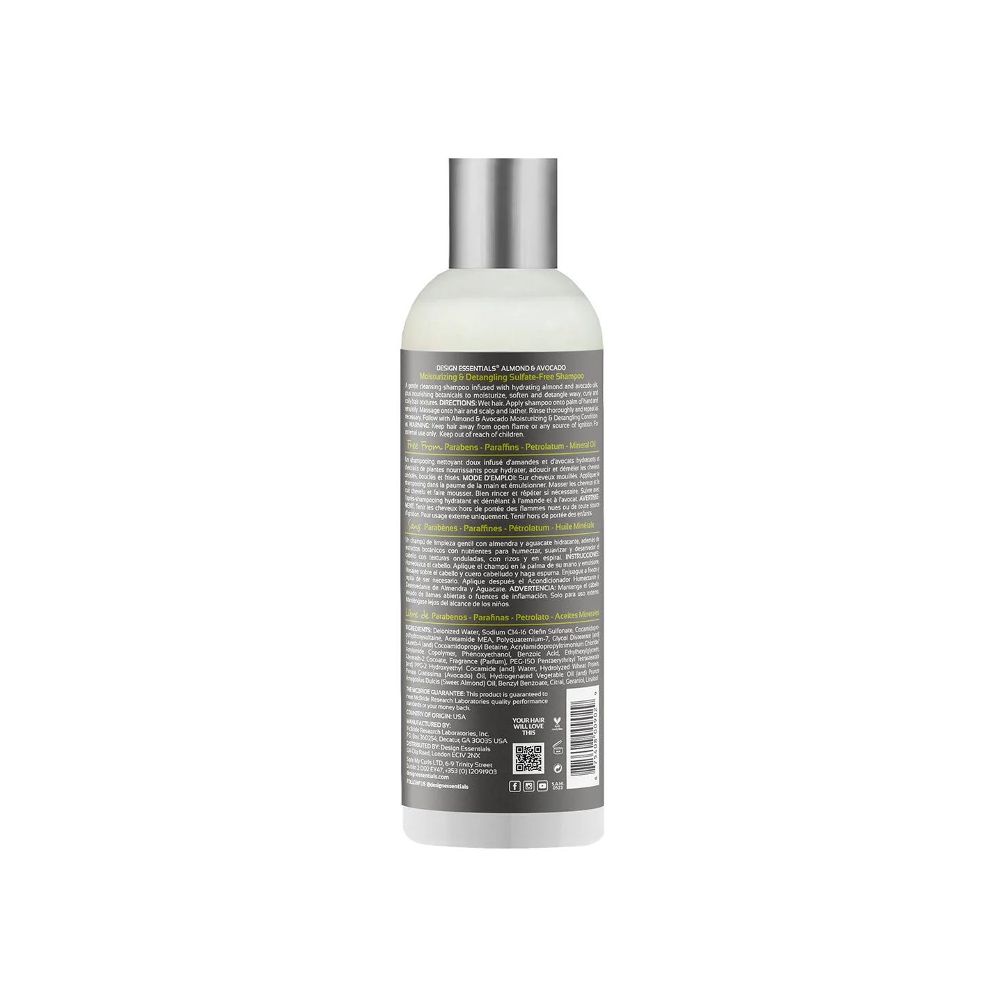 DESIGN ESSENTIALS COCONUT SHAMPOO 8OZ