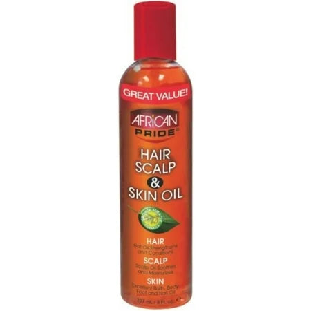 AFRICAN PRIDE  HAIR,SCALP & SKIN OIL 8OZ