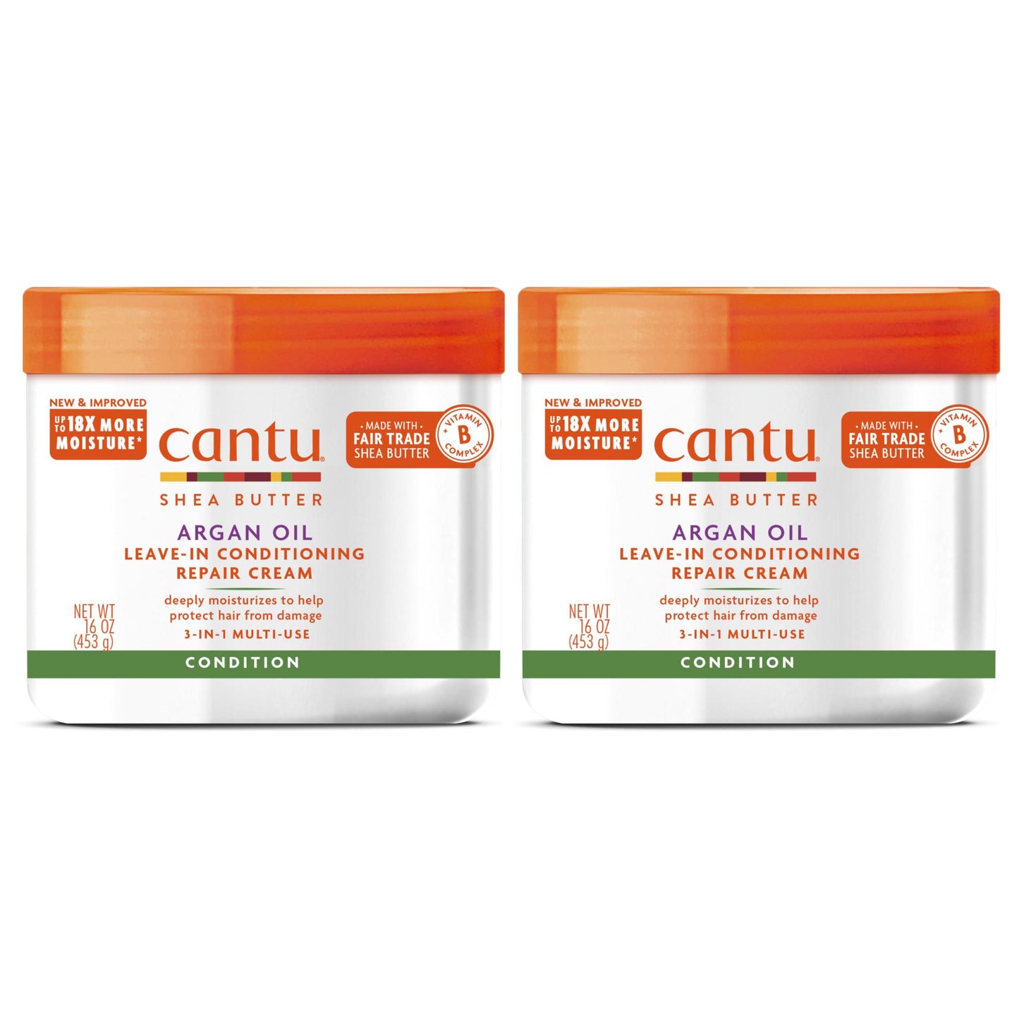 CANTU ARGAN  OIL SHEA BUTTER LEAVE IN REPAIR CREAM 16 OZ
