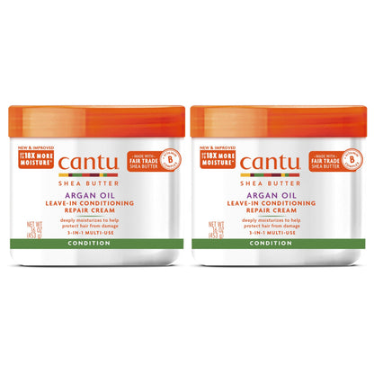CANTU ARGAN  OIL SHEA BUTTER LEAVE IN REPAIR CREAM 16 OZ