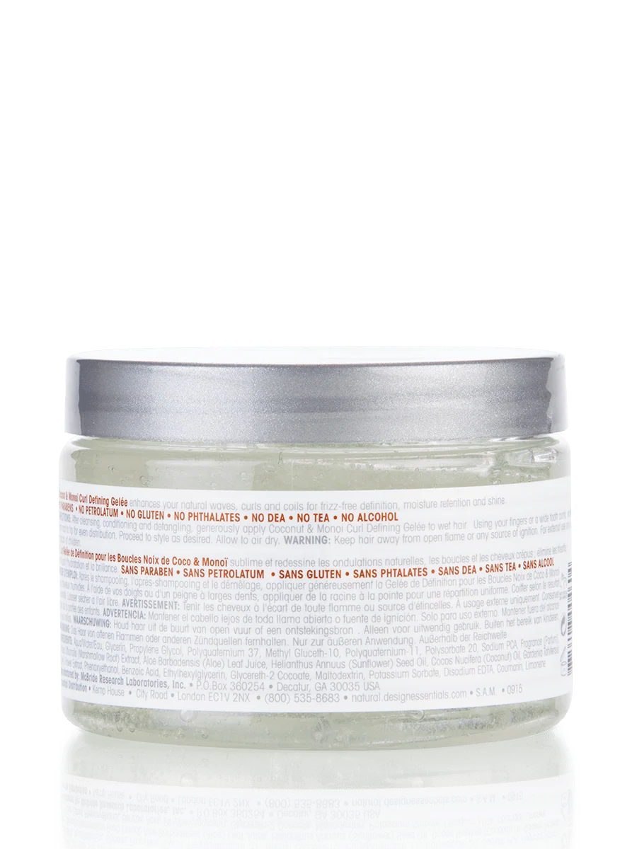 DESIGN ESSENTIALS  COCONUT CURLING GEL 12OZ