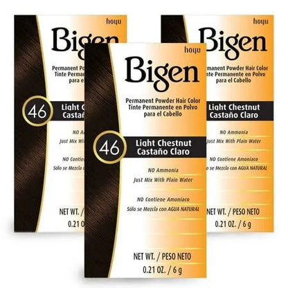 BIGEN POWDER HAIR COLOR #46 LIGHT CHESTNUT 0.21OZ