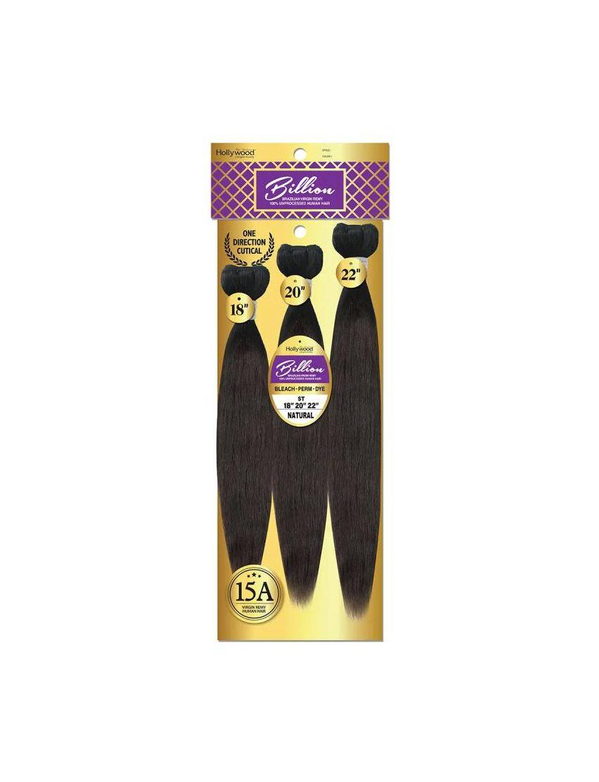 ZURY BILLION SOFT BODY BRAZILIAN HUMAN HAIR  15 A GRADE 18'' NAURAL BLACK