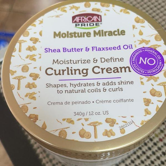 AFRICAN PRIDE CURLING SHEA BUTTER & FLAXSEED OIL 12OZ