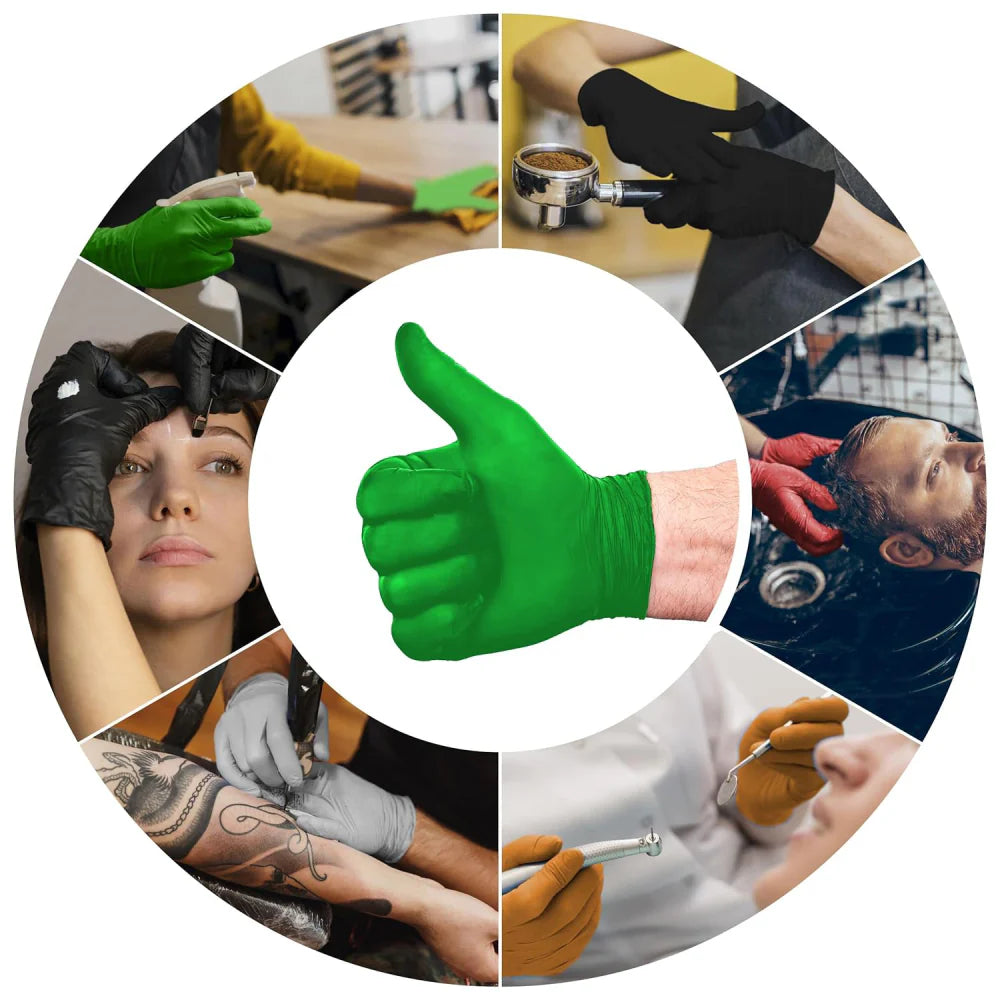 L3 NITRILE GLOVES MEDIUM    LIME