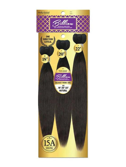 ZURY BILLION SOFT BODY BRAZILIAN HUMAN HAIR 15 A GRADE MULT PACK 18'20'22' NATURAL BLACK