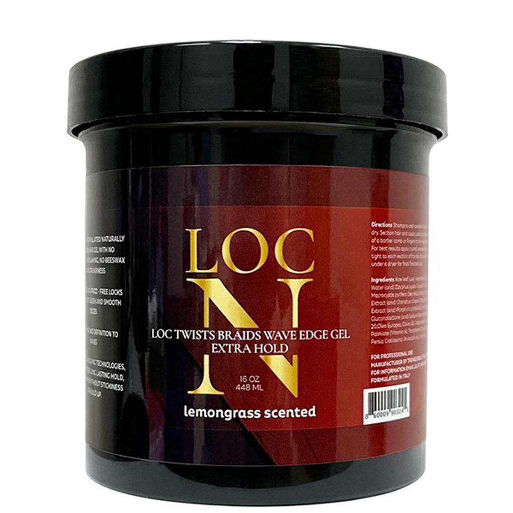 TAHA BRAIDING GEL  LOCS N LOC LEMON GRASS 16OZ