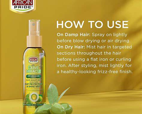AFRICAN PRIDE HEAT PROTECTION & SHINE MIST 4OZ