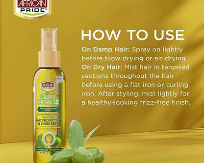 AFRICAN PRIDE HEAT PROTECTION & SHINE MIST 4OZ