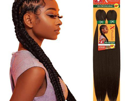 SENSATIONNEL XPRESSION 2X  PRE-STRETCHED BRAIDING HAIR 48'