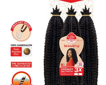 OUTRE 3X XPRESSION TWISTED UP SPRINGY AFRO TWIST 24'