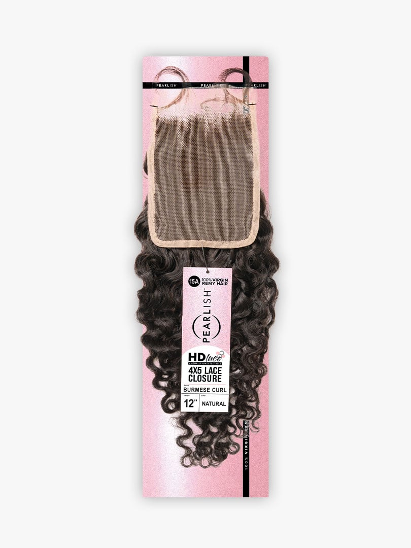 PEARLISH 4X5 HD LACE CLOSURE BURMESE CURL 12″