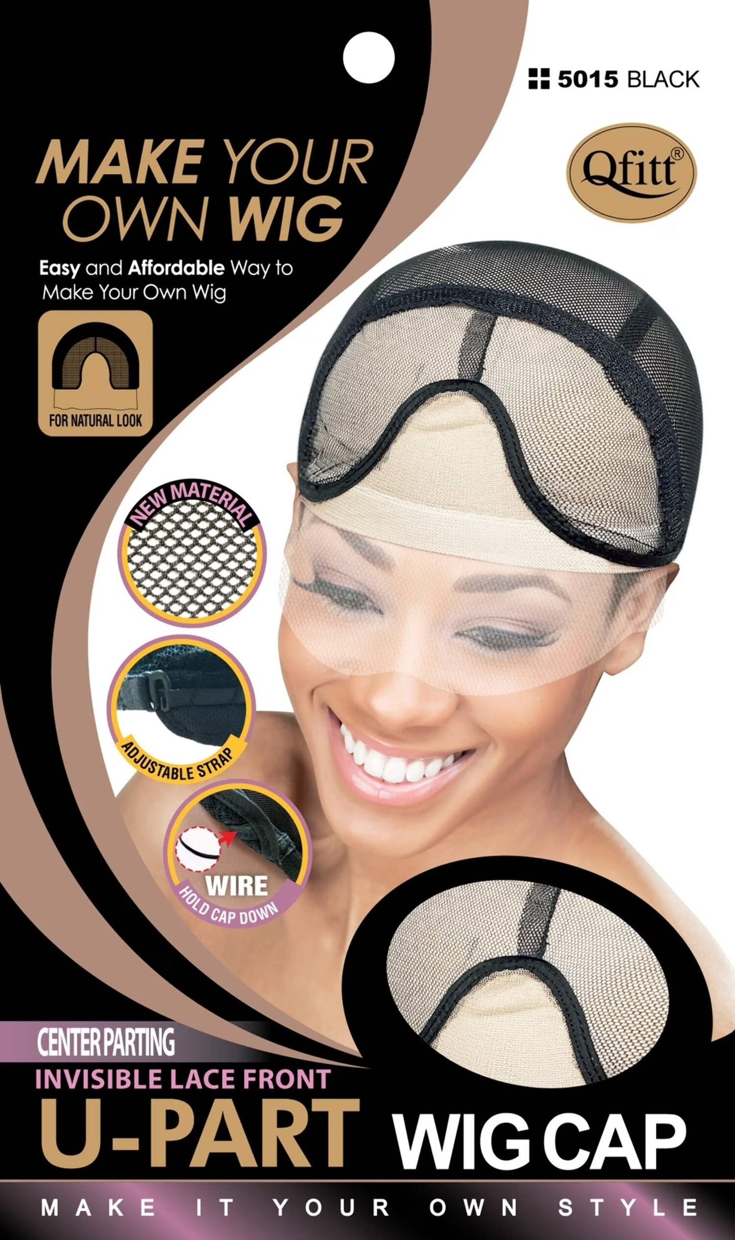 FITT U PART WIG CAP -CENTER 5015
