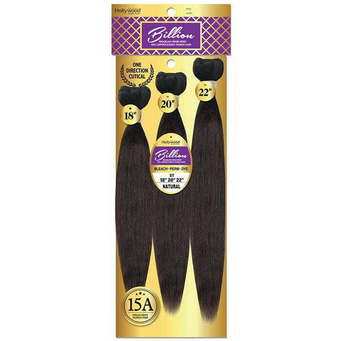ZURY BILLION SOFT BODY BRAZILIAN HUMAN HAIR 15 A GRADE MULT PACK 18'20'22' NATURAL BLACK
