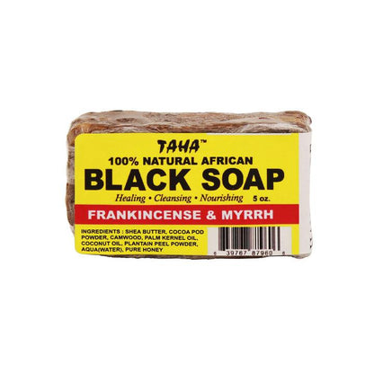 TAHA BLACK SOAP FRANKINCESE & MRRH 5OZ