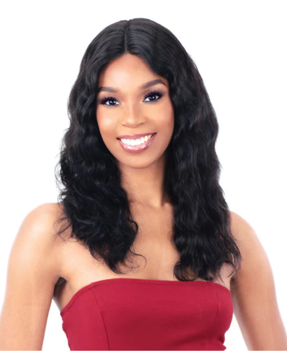 MODEL MODEL HAUTE HUMAM HAIR HD LACE FRONT WIG PRE-PLUCKED DEEP WAVE NATURAL